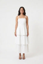 Vestido Midi Clássico Babado