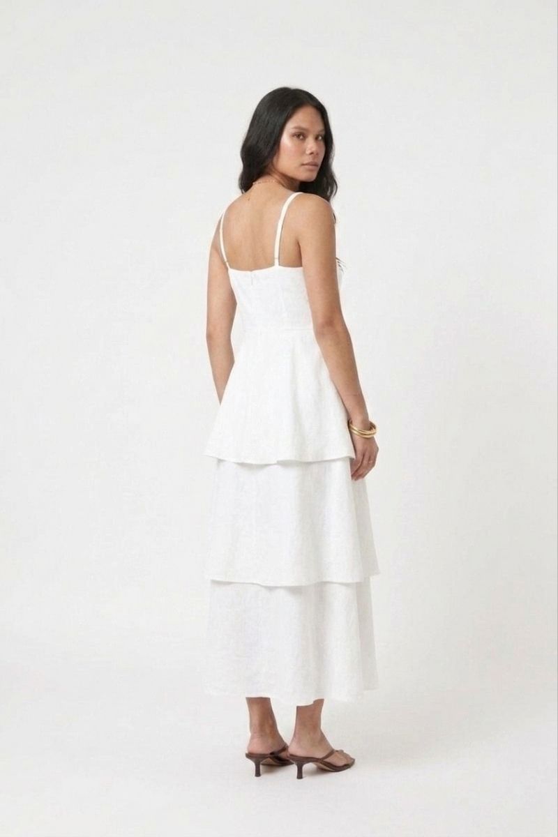 Vestido Midi Clássico Babado