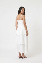 Vestido Midi Clássico Babado