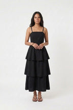 Vestido Midi Clássico Babado