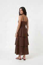Vestido Midi Clássico Babado