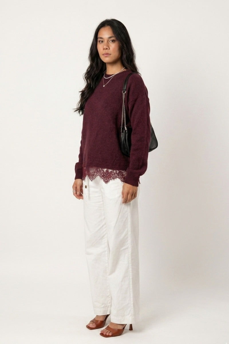Tricot Renda Mangas