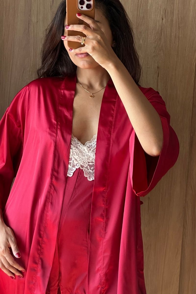 Robe Acetinado Liso