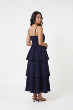 Vestido Midi Clássico Babado