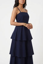 Vestido Midi Clássico Babado