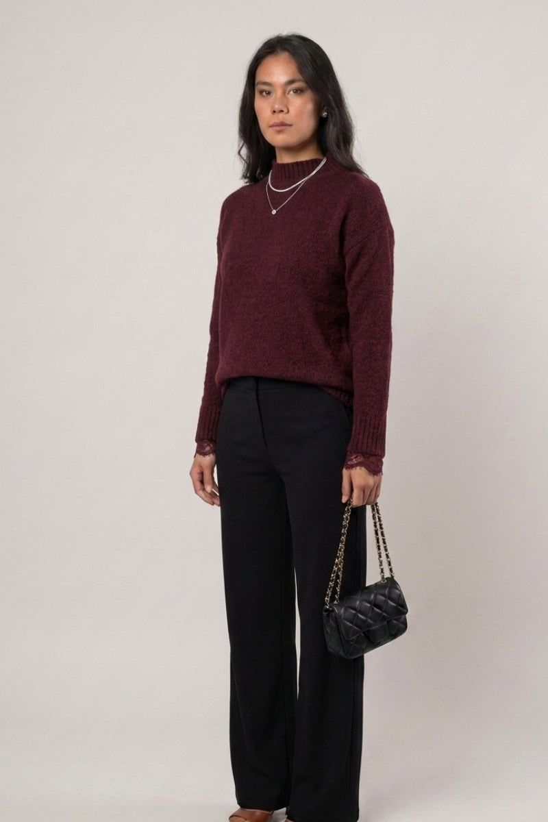 Tricot Renda Mangas