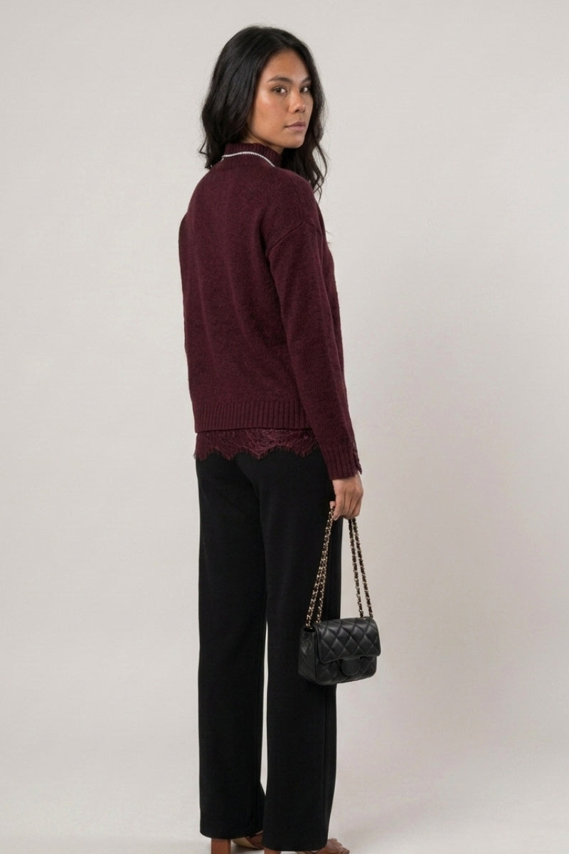 Tricot Renda Mangas