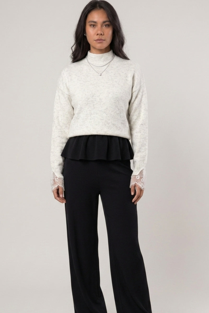 Tricot Renda Mangas