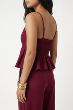 Conjunto Alfaiataria feminino Regata Babado