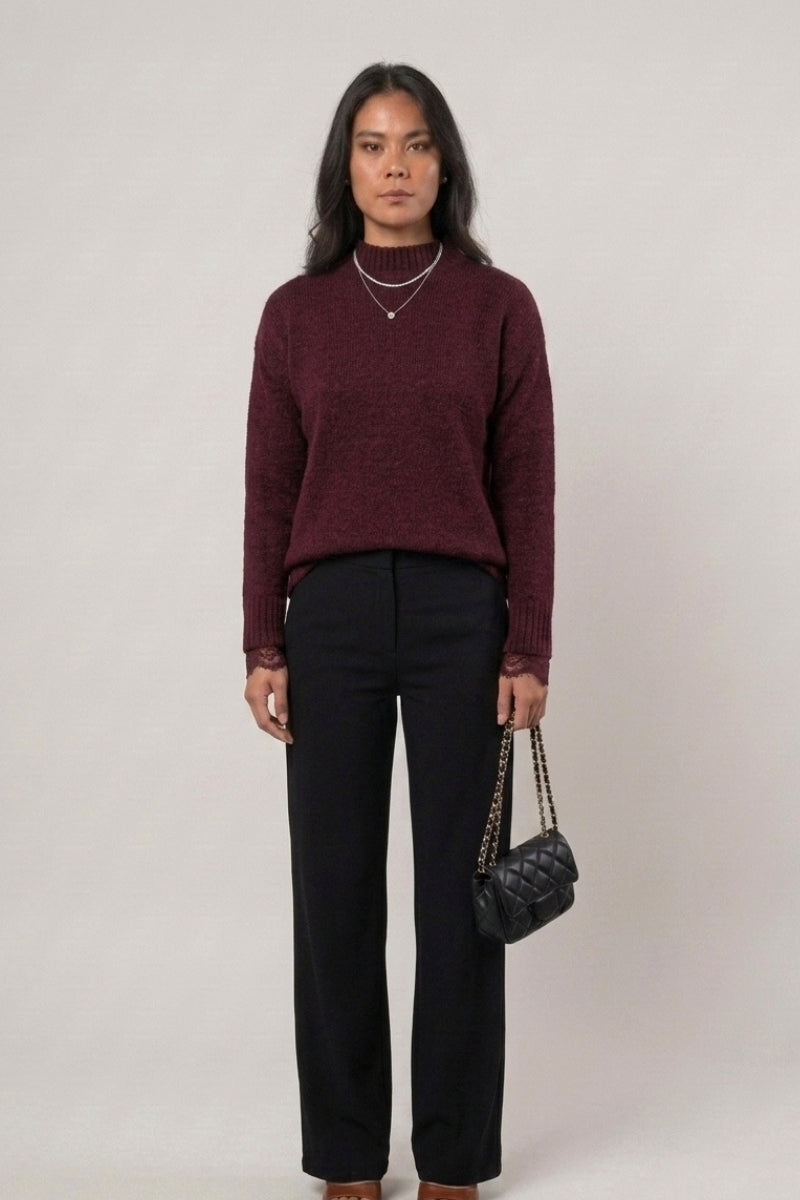 Tricot Renda Mangas