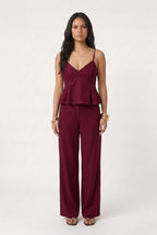 Conjunto Alfaiataria feminino Regata Babado