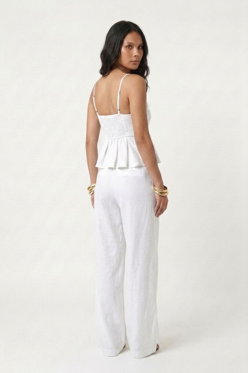 Conjunto Alfaiataria feminino Regata Babado