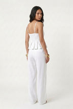 Conjunto Alfaiataria feminino Regata Babado