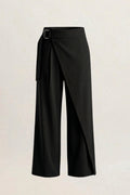 Calça Pantalona transpasse fivela