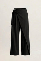 Calça Pantalona transpasse fivela