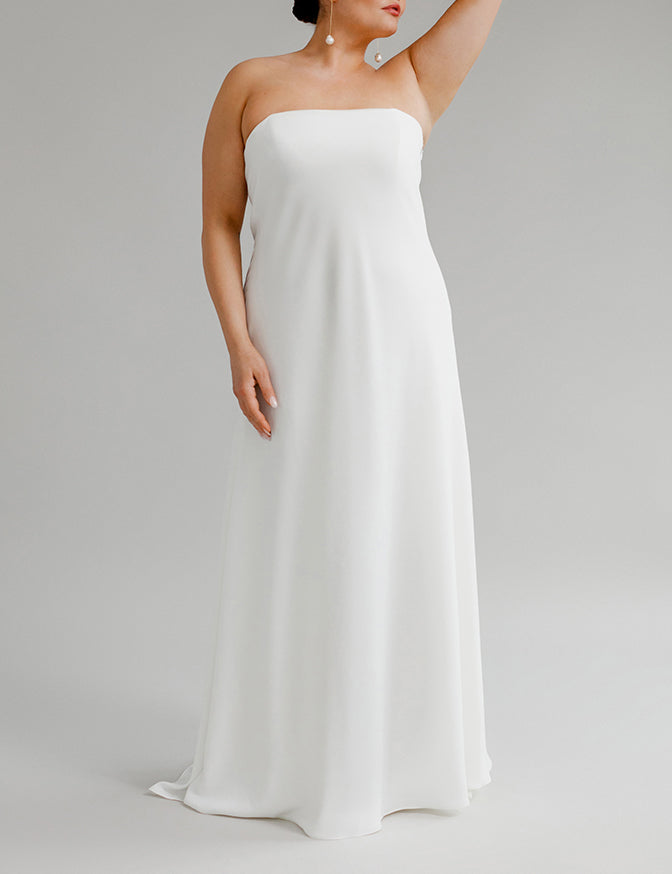 Vestido de Noiva Tomara Amplo Que Caia Acetinado