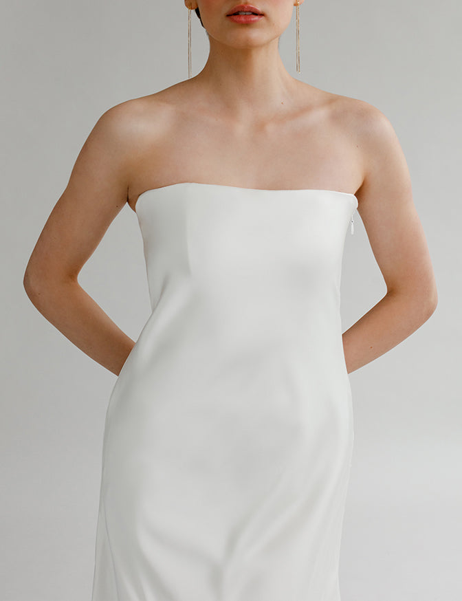 Vestido de Noiva Tomara Amplo Que Caia Acetinado