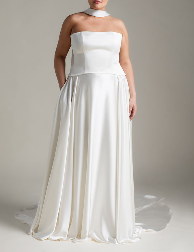 Vestido de Noiva Corset Acetinado Princesa