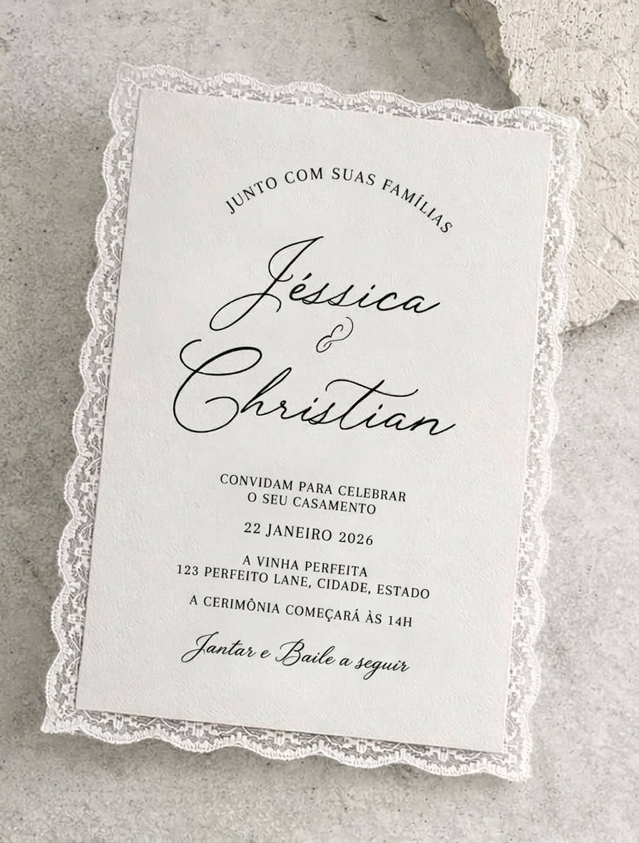 Papelaria Personalizada de Renda