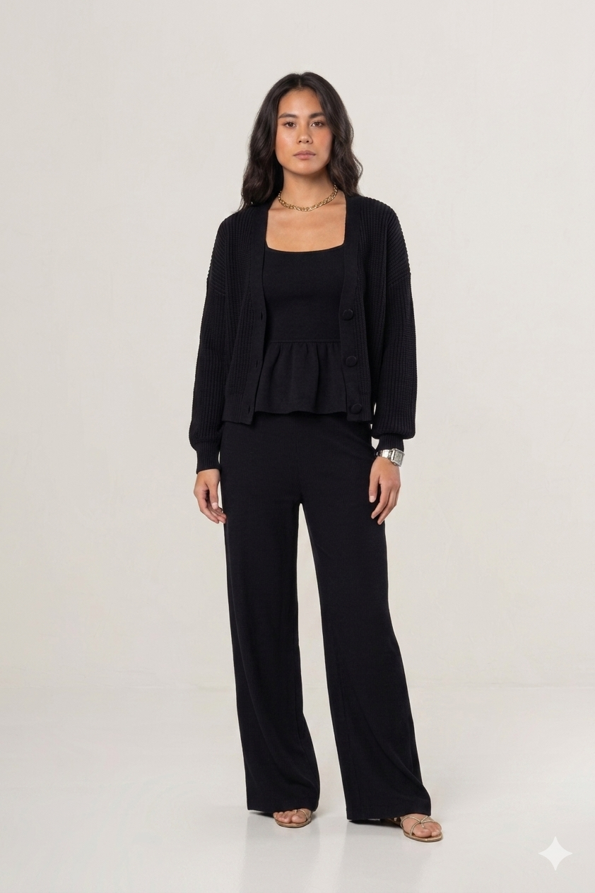 Tricot Cardigan Botões