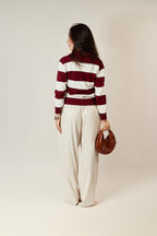 Calça Pantalona transpasse fivela