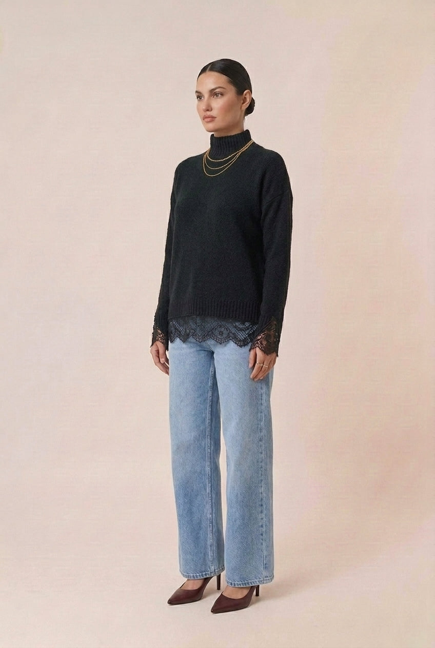 Tricot Renda Mangas