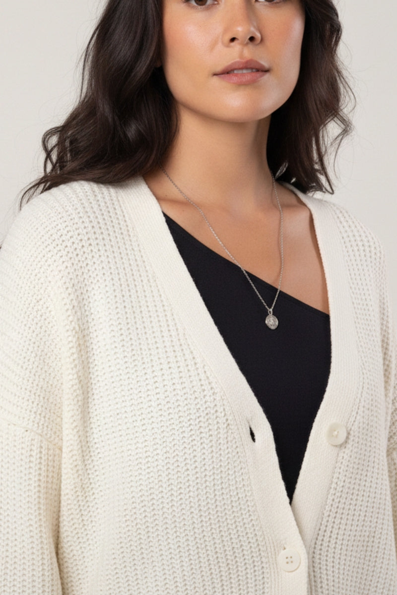 Tricot Cardigan Botões