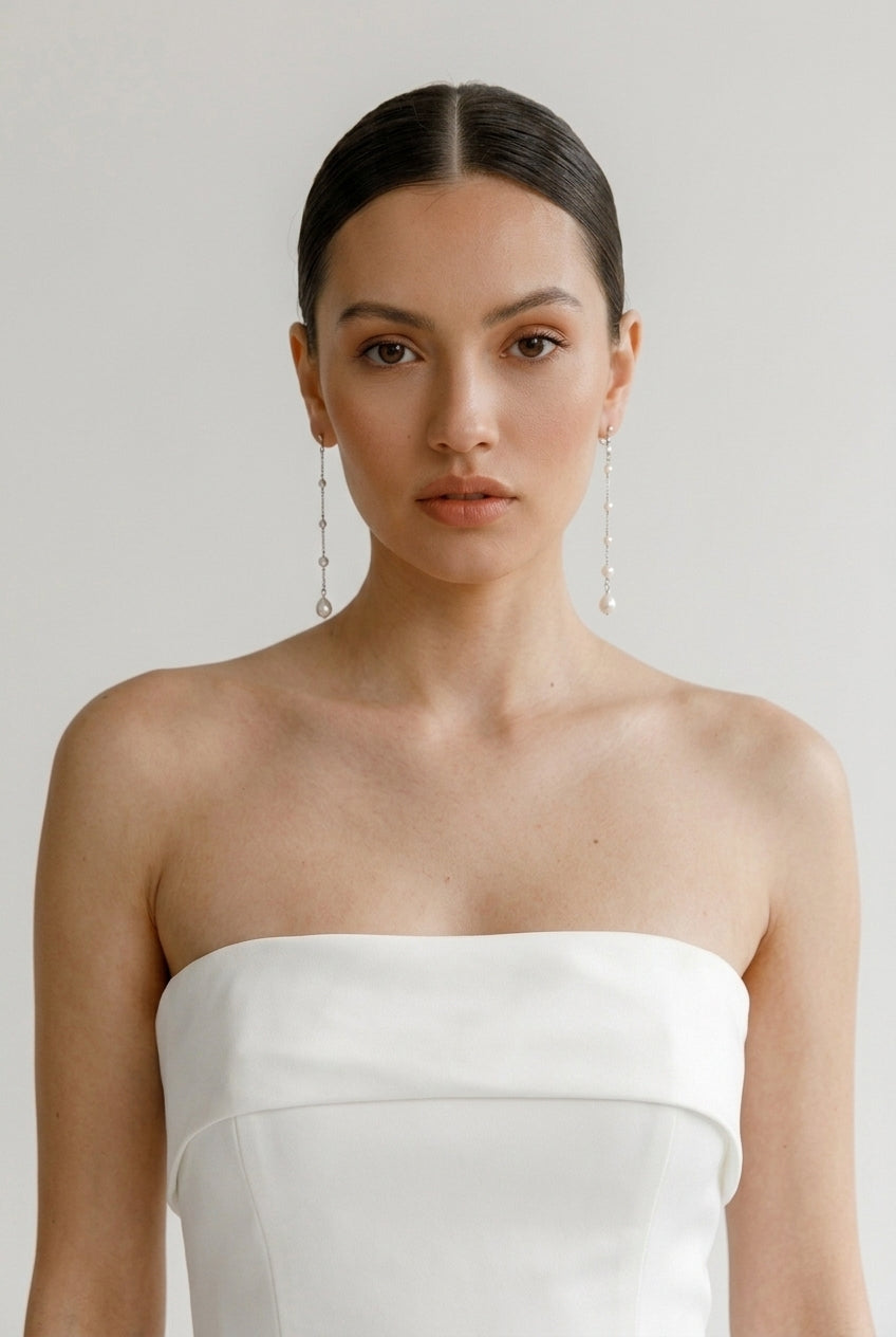 Vestido de Noiva Semi Sereia Acetinado