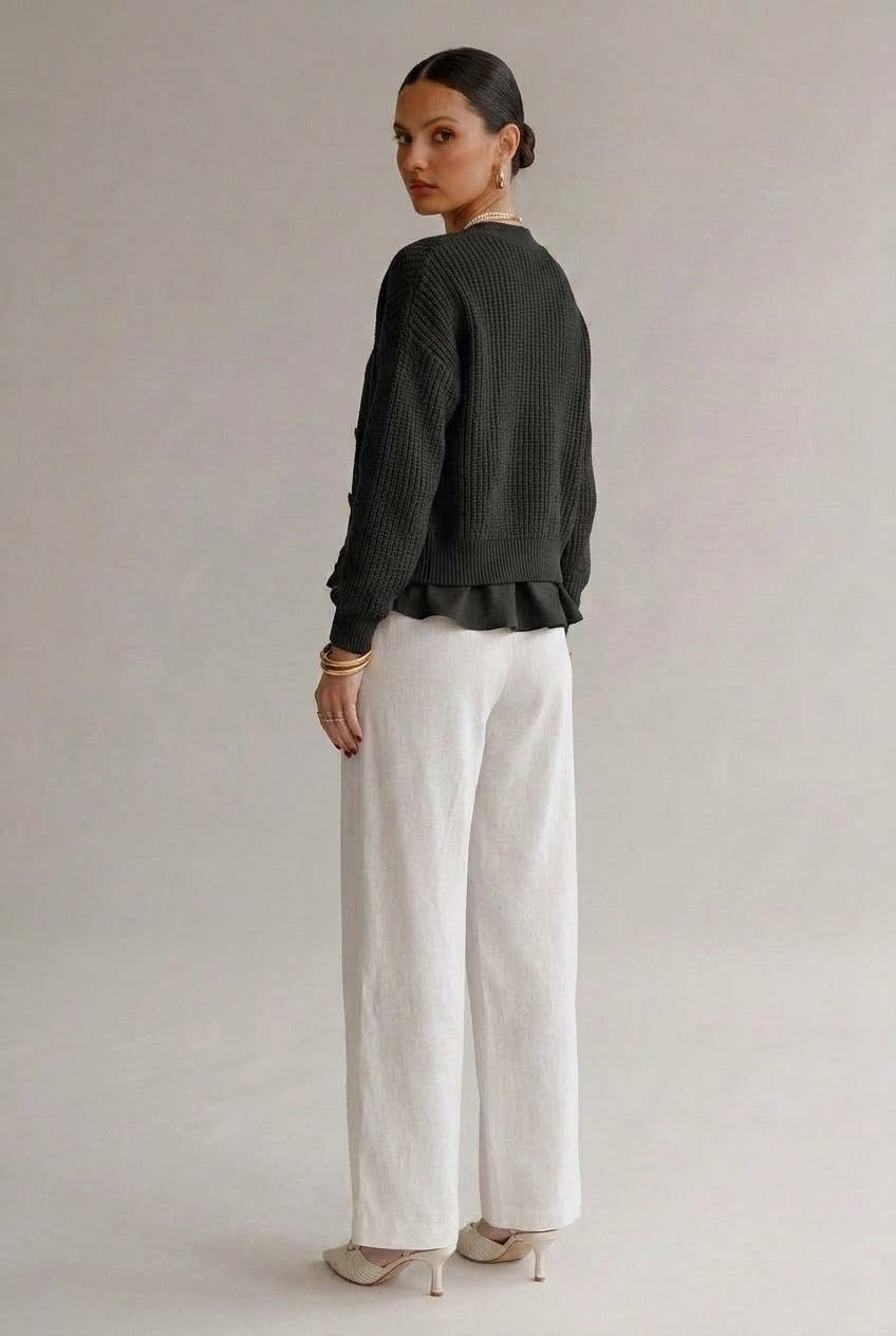 Tricot Cardigan Botões