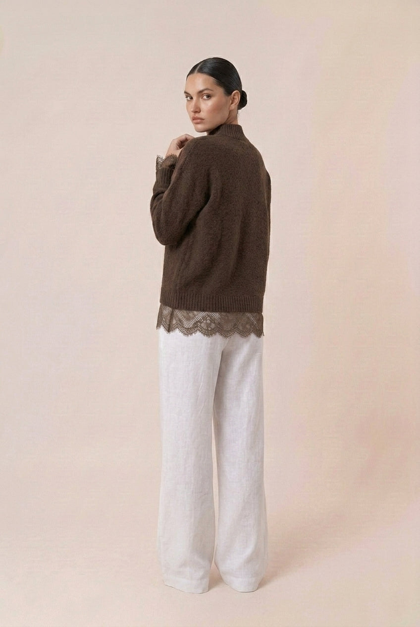 Tricot Renda Mangas