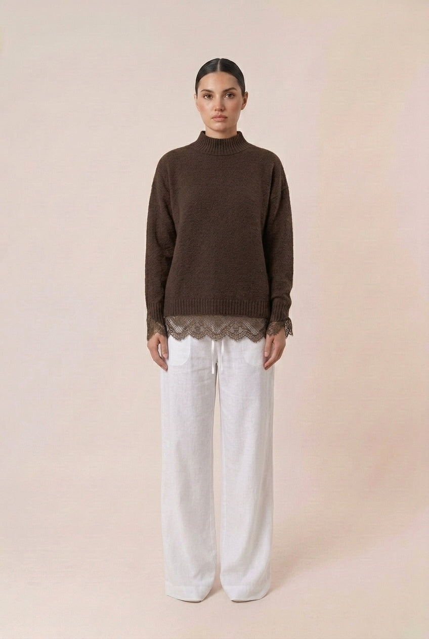 Tricot Renda Mangas