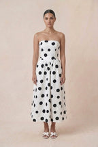 Vestido Midi Clássico Poá