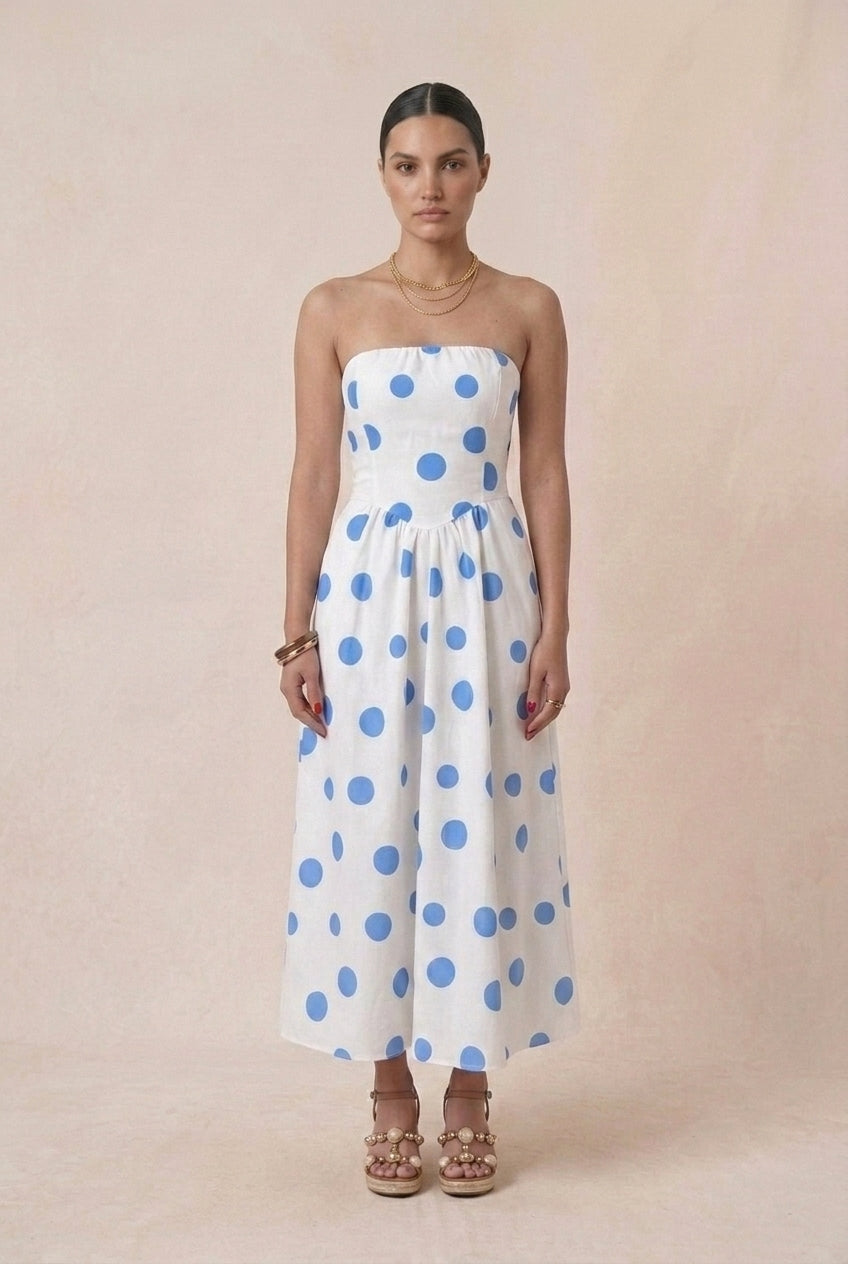 Vestido Midi Clássico Poá