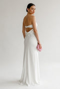 Vestido de Noiva Semi Sereia Acetinado