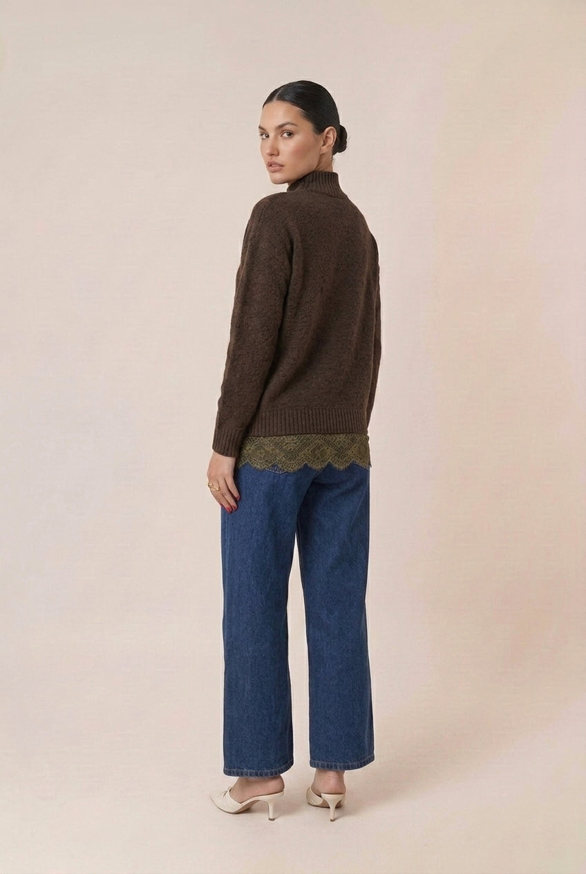 Tricot Renda Mangas