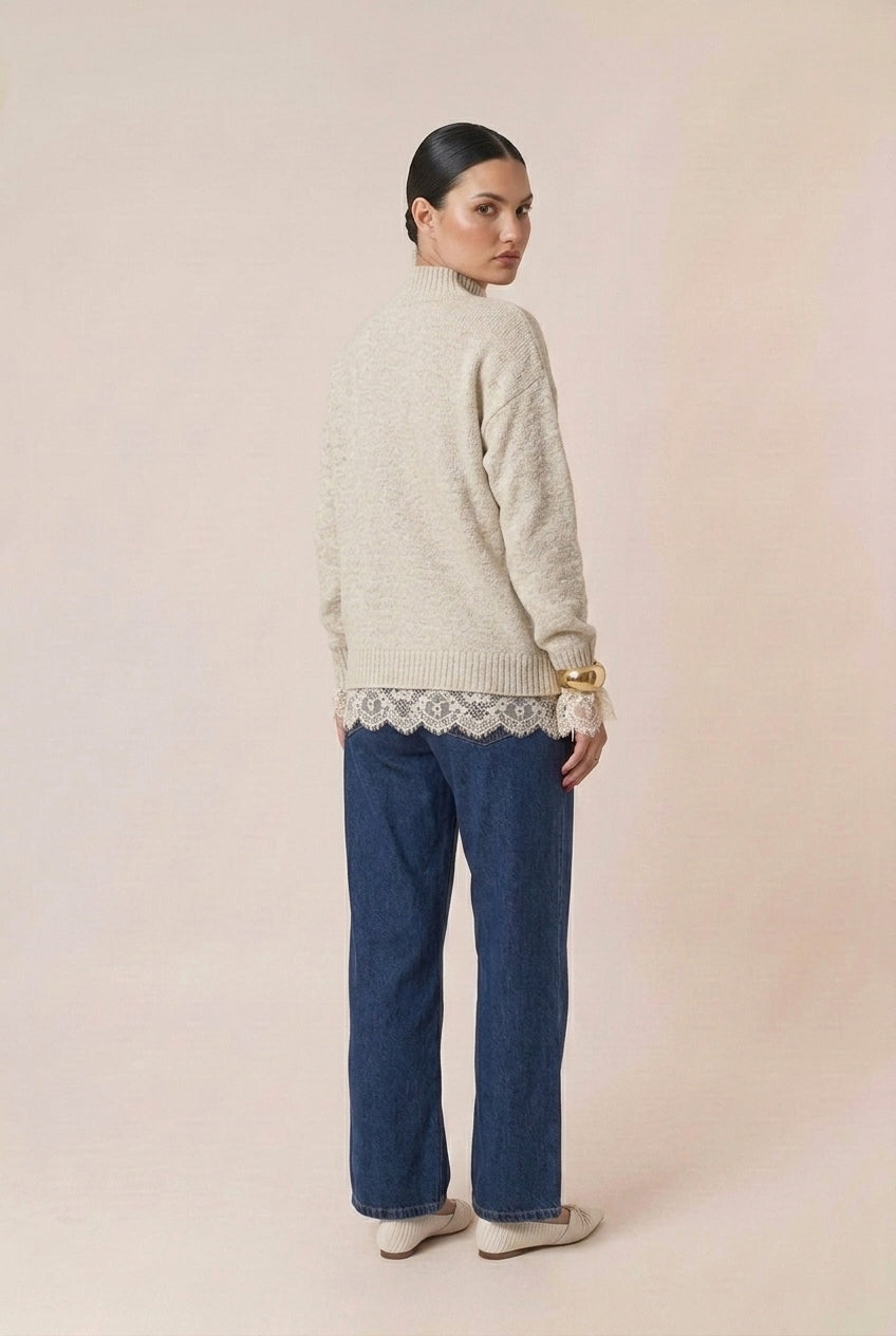 Tricot Renda Mangas