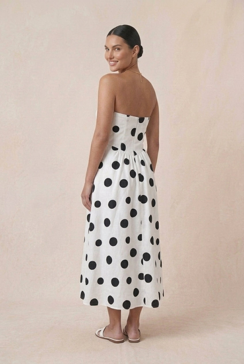 Vestido Midi Clássico Poá
