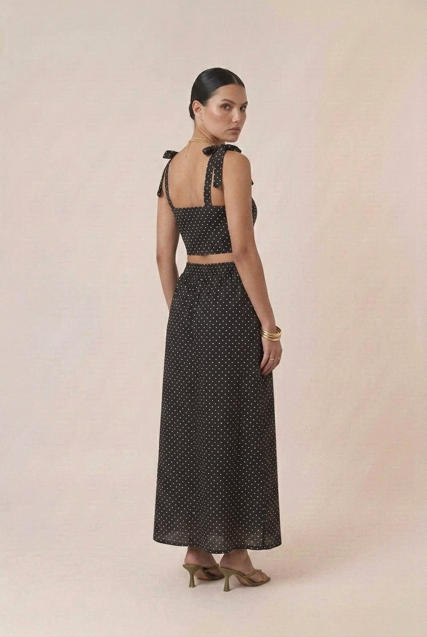 Conjunto Poá Saia Mid