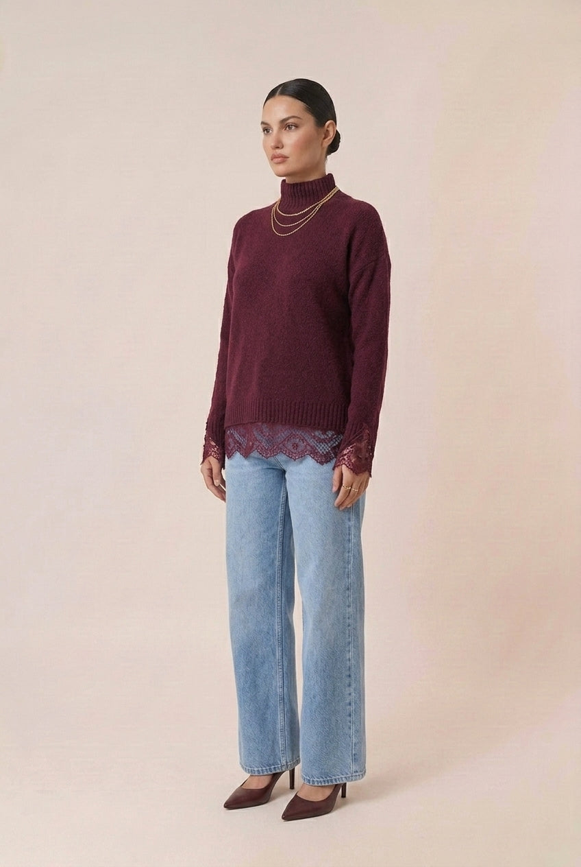 Tricot Renda Mangas