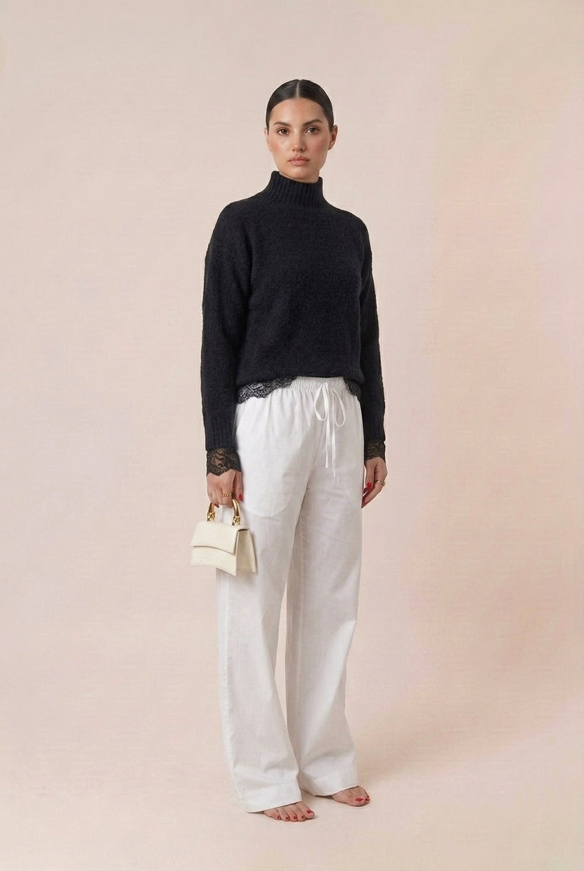 Tricot Renda Mangas