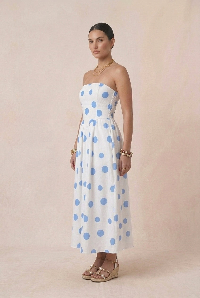 Vestido Midi Clássico Poá