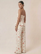 Conjunto Alfaiataria Floral Babado
