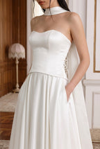 Vestido de Noiva Corset Acetinado Princesa