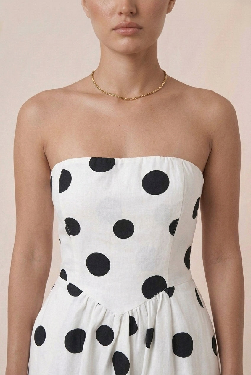 Vestido Midi Clássico Poá
