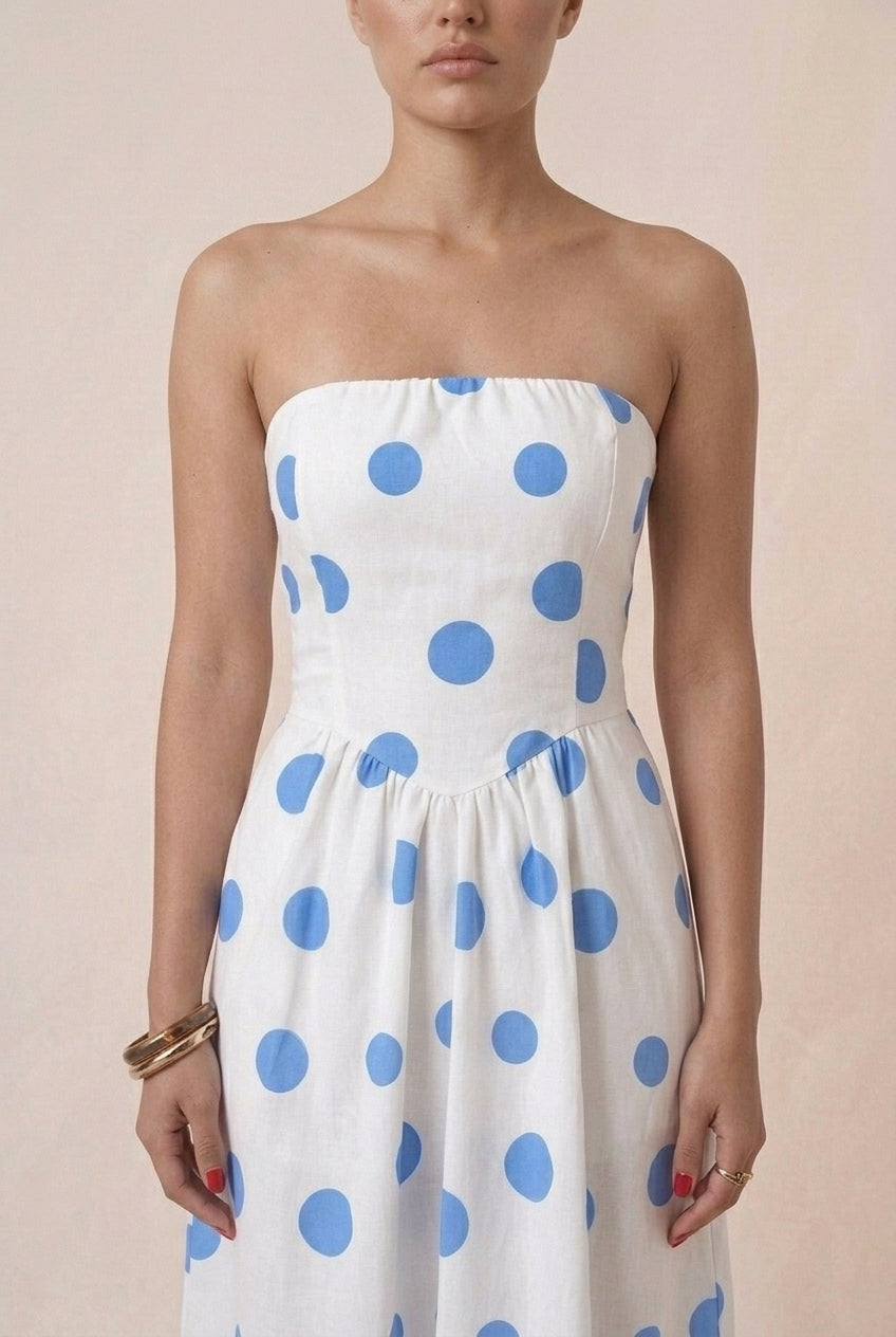 Vestido Midi Clássico Poá