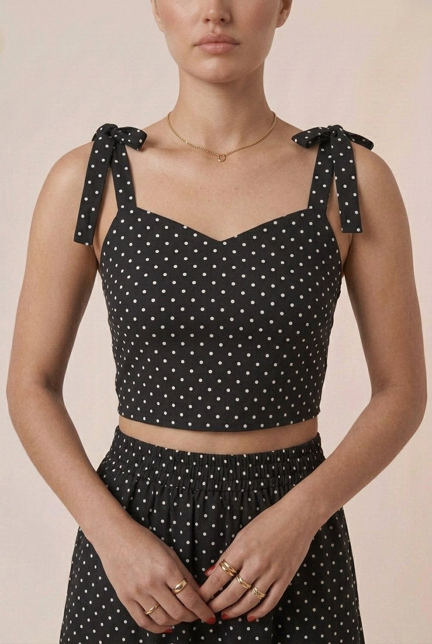 Conjunto Poá Saia Mid
